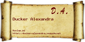 Ducker Alexandra névjegykártya