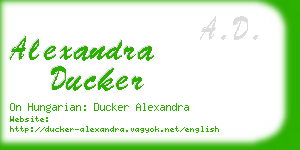 alexandra ducker business card